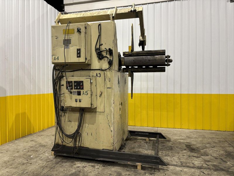 16,000 LBS X 30" X 84" OD ROWE MODEL #16030-DSV MOTORIZED COIL REEL UNCOILER: STOCK #22333