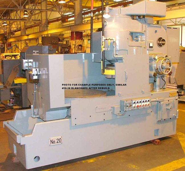 Blanchard #20D-36, 36" Vertical Rotary Surface Grinder Remanufactured W/ 1 Yr Warranty