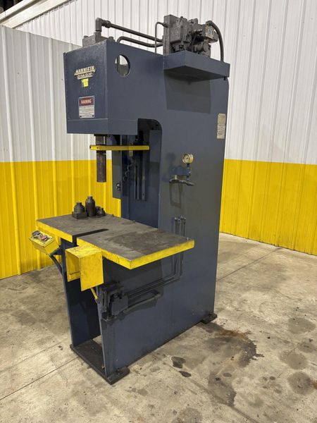 12 TON HANNIFIN MODEL #OFC-12C DYNA-QUIP HYDRAULIC C FRAME PRESS: STOCK #22192
