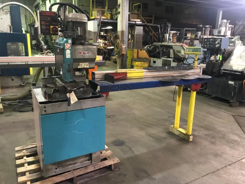 USED KMT C 360 SA SEMI-AUTOMATIC VERTICAL COLUMN COLD SAW WITH 6' TIGER STOP, Year 2006, Stk# 10