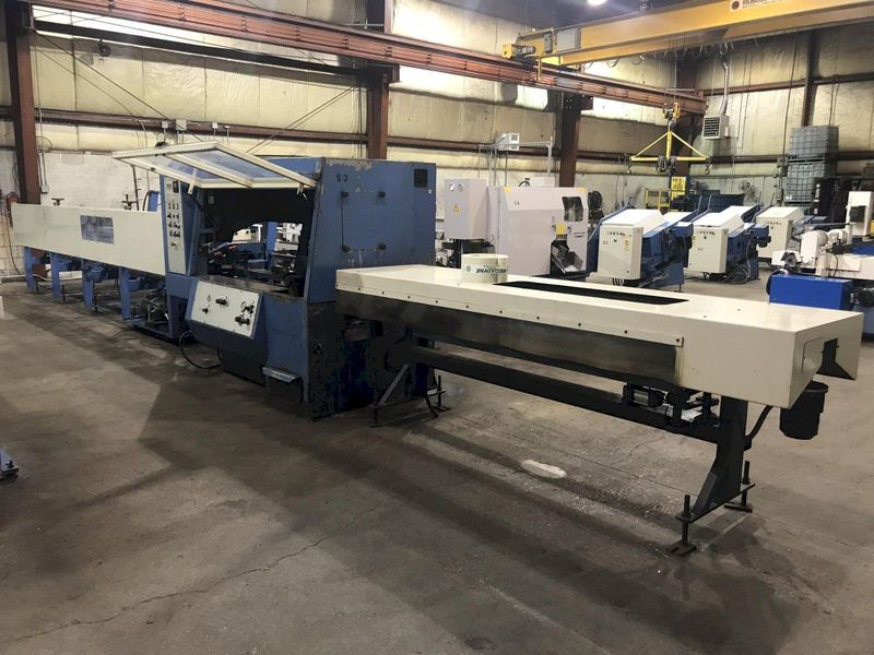 USED SIMEC MODEL CICLOMEC 122 CNC AUTOMATIC COLD SAW WITH 20' LOADING RACK, Stk# 10724, Year 200