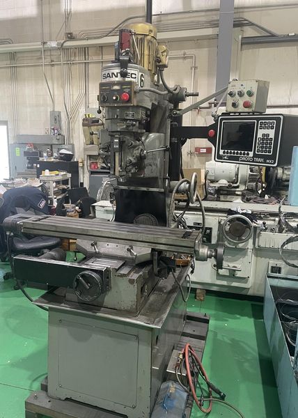 USED SANTEC 9" X 42" 2-AXIS CNC BED MILL, Stock# 10971