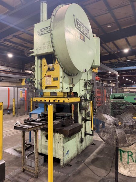 150 ton Verson Single Crank Mechanical Metal Stamping Gap Frame Press For Sale, Model 150-OBG In