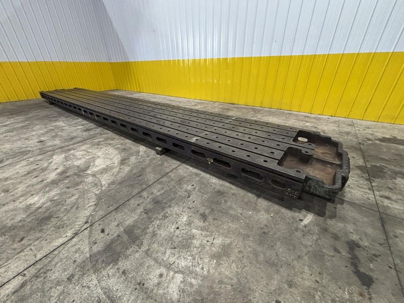 24' X 4' HEAVY DUTY T-SLOTTED PLANER MILL TABLE / FLOOR PLATE: STOCK #23014