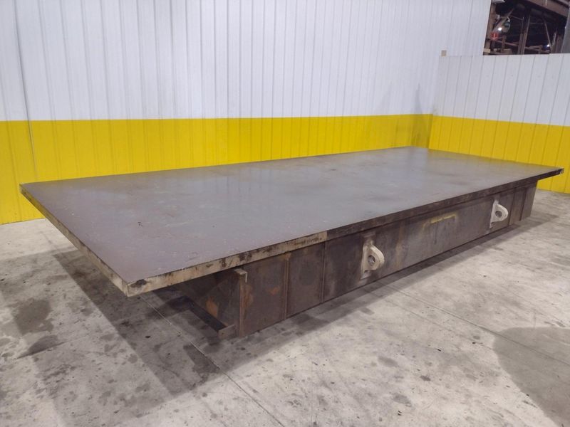 97" X 241" STEEL LAYOUT TABLE WITH 3" PLATE TOP: STOCK 11833