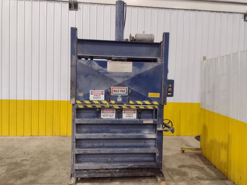 60" X 48" X 30" MAX-PAK MODEL #MP-60-E VERTICAL HYDRAULIC CARDBOARD BALER: STOCK #23656