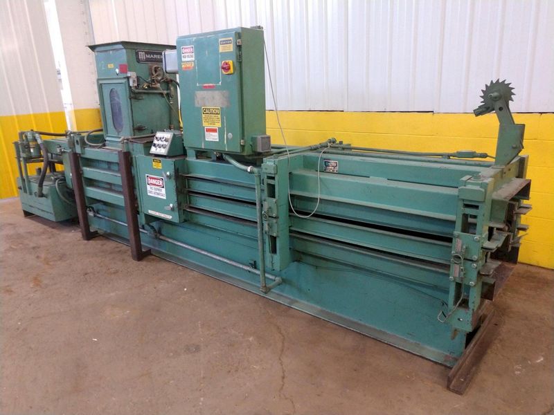 15" X 15" X 15 HP MAREN MODEL #111-297 HYDRAULIC HORIZONTAL AUTOMATIC CONTINUOUS BALER: STOCK #1