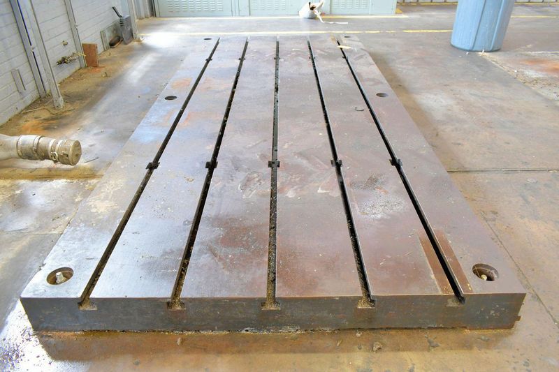 138-1/2" X 62" X 6-1/2" T-SLOTTED FLOOR PLATE: STOCK #78518