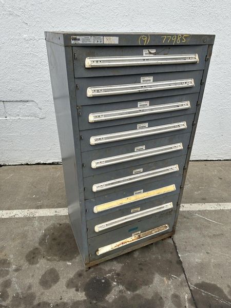 9 DRAWER 30" X 22-1/2" X 59" VIDMAR CABINET: STOCK #77985
