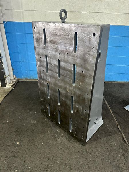 33" X 51" X 21"D ANGLE PLATE WITH SLOTS : STOCK #77373
