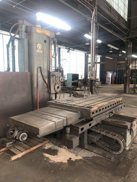 4" GIDDINGS & LEWIS MODEL #70A-DP4-T HORIZONTAL TABLE TYPE BORING MILL HBM: STOCK 13393