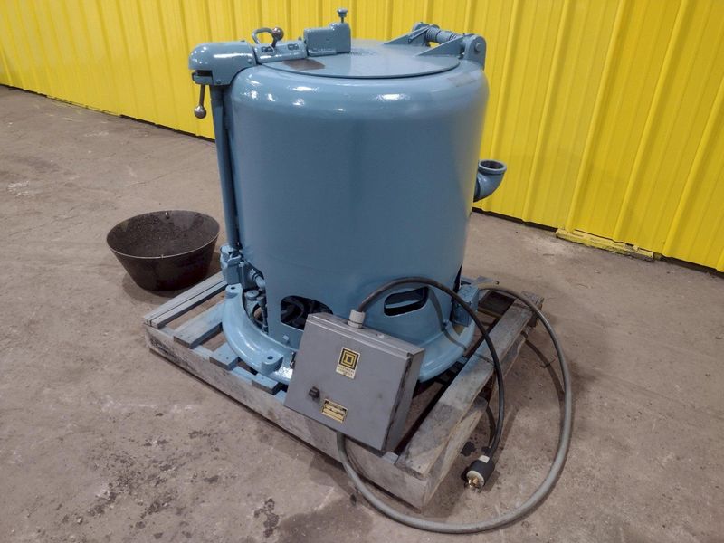 100 LB X 18" X 8" BARRETT MODEL #152 EXTRACTOR CENTRIFUGE CHIP SPINNER WRINGER: STOCK #19140