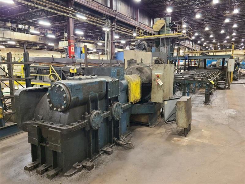 50,000 LBS x 38' VAUGHN DOUBLE PULL/ SINGLE CHAIN DRAW BENCH: STOCK #13578