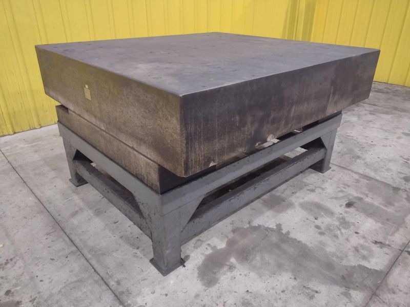 60" X 56" X 12" STARRETT GRANITE SURFACE PRECISION INSPECTION PLATE TABLE: STOCK #22444