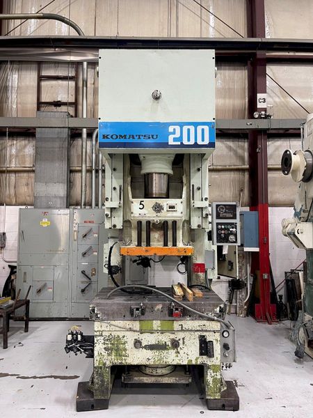 200 ton Komatsu Single Point Gap Press #OBS200-3, New 1990