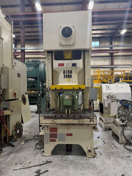 200 ton Aida NC1-2000(2) Used Single Point Gap Mechanical Metal Stamping Press For Sale, Year 20