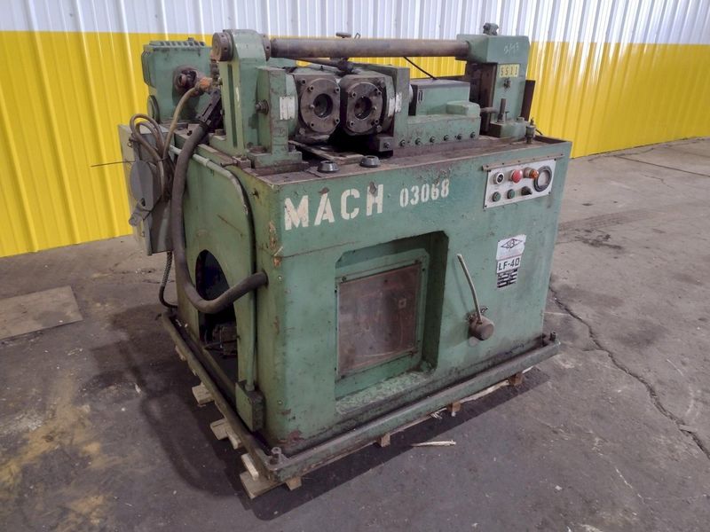 1981 KBC LIAN FENG MODEL #LF-40 2 DIE THREAD ROLLER IN-FEED & THRU-FEED: STOCK #19189