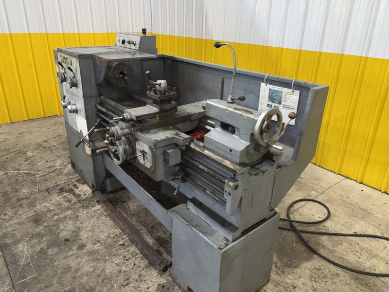 14" X 40" SUMMIT MODEL #14 ENGINE LATHE. 2" HOLE: STOCK #23258