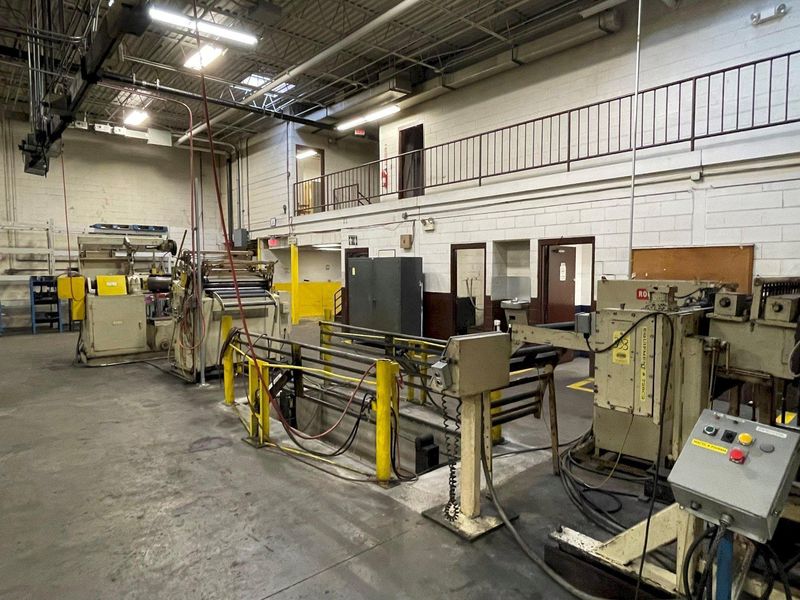 10,000 LBS. X 40" X .110" ROWE SERVO CONVENTIONAL COIL FEED LINE FOR METAL STAMPING