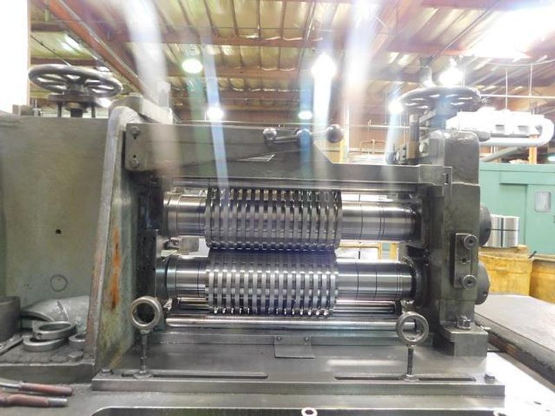 26" x.105" x 20,000# Ruesch Slitting Line with Slip Core Drum