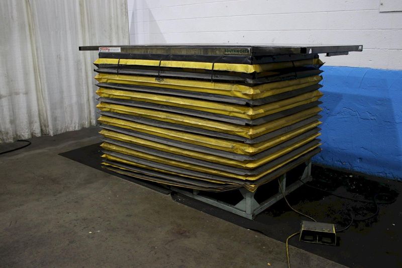 12,000 LBS SOUTHWORTH HYDRAULIC SCISSOR LIFT TABLE: STOCK #75588