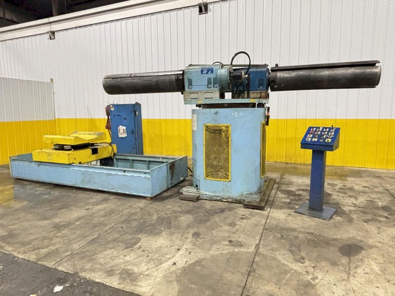 20,000 LBS X 60" ASC MODEL 20/25W DOUBLE END MOTORIZED COIL REEL UNCOILER WITH ASC 30M COIL CAR: