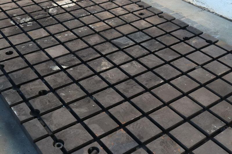 144" X 72" X 3" SOLID STEEL T SLOTTED PLATE: STOCK #73343