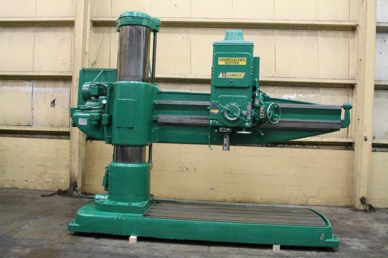 8' X 19" GIDDINGS & LEWIS CHIPMASTER RADIAL DRILL: STOCK #63728
