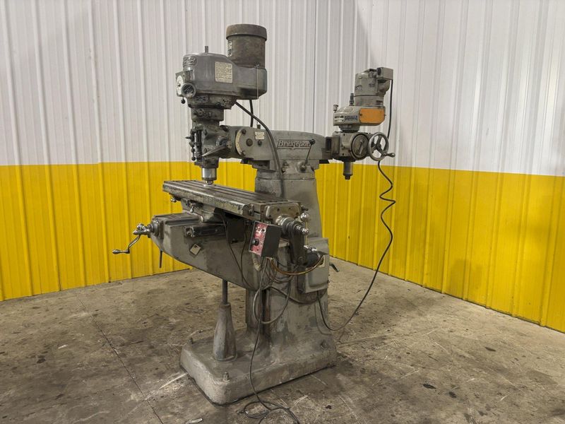 1.5 HP BRIDGEPORT VERTICAL RAM TYPE MILL & CHERRYING HEAD: STOCK #23195
