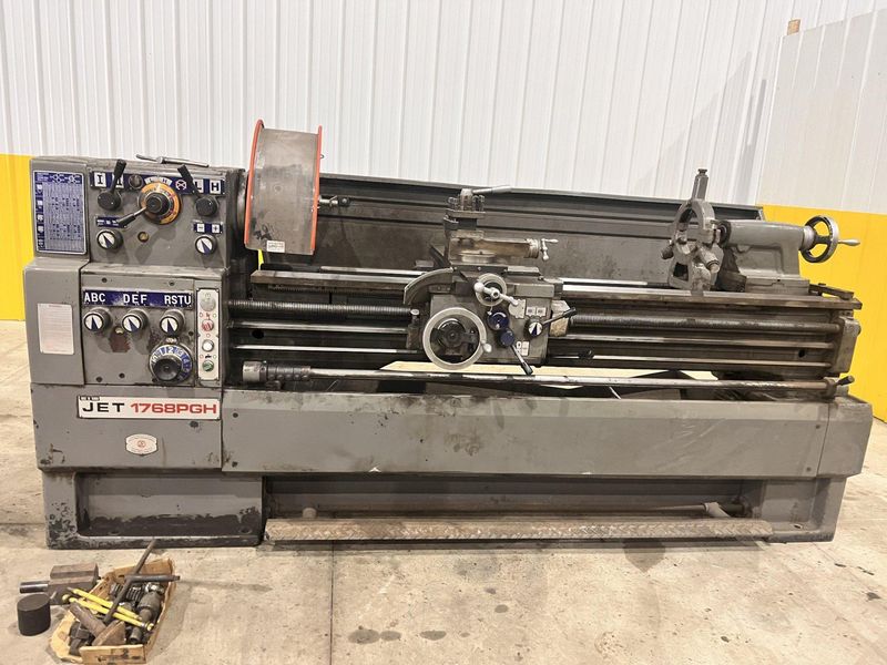 17" x 68" JET MODEL #1768PHG ENGINE LATHE 2-3/8" HOLE: STOCK #20867