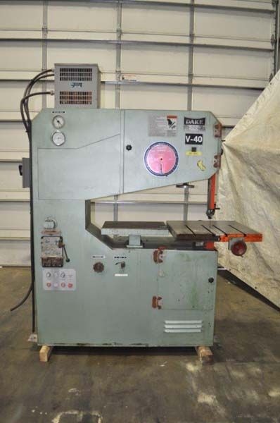 40" DAKE AND JOHNSON VERTICAL BAND SAW