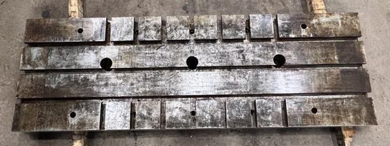 72” L-R x 24” F-B x 4” Thick T-Slotted Steel Bolster