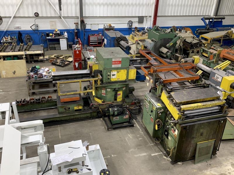 15,000 LBS X 48" WIDE X .080" AIR FEEDS INC REEL AND STRAIGHTENER
