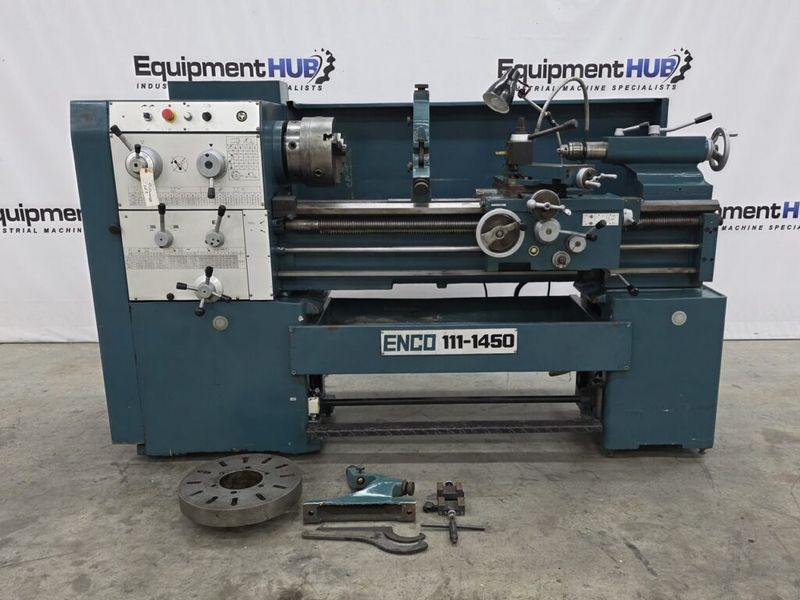 Enco 111-1450 14″ x 40″ Gap Bed Geared Head Engine Lathe