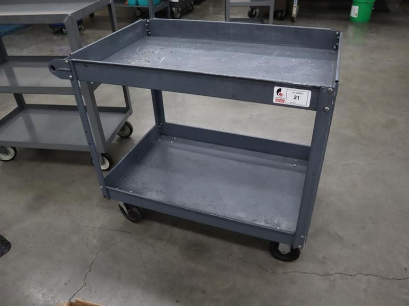 Metal Tool Cart, 2 Shelves- Auction Item