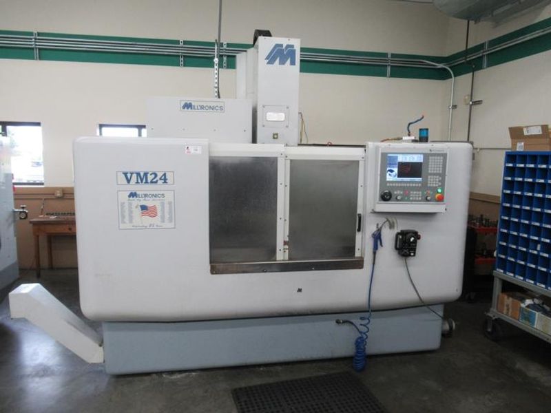 Milltronics VM24 Series D CNC Vertical Machining Center, 8200B CNC Control, 20 ATC, RJH, - Auction Item