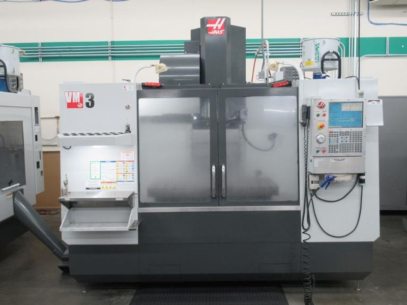 Haas VM-3 CNC Vertical Machining Center, Haas MainCon Ctrl, 4th & 5th Axis Drive, 1000 PSI TSC, Probing, High Speed Machining, 24+1, RJH- Auction Item