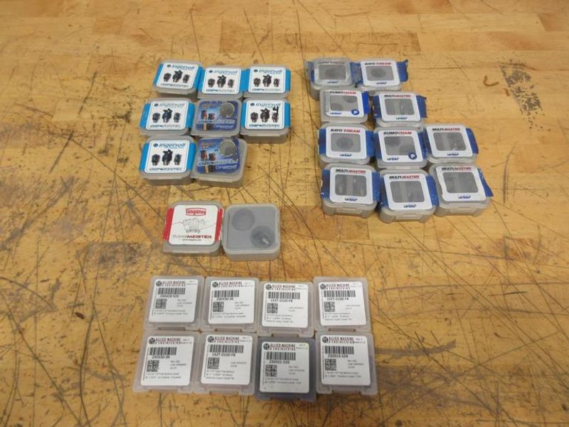 Carbide Screw in Cutting Heads, Iscar, Ingersoll, and Allied Machine Flat Bottom Drill Inserts, **New In Packages**- Auction Item