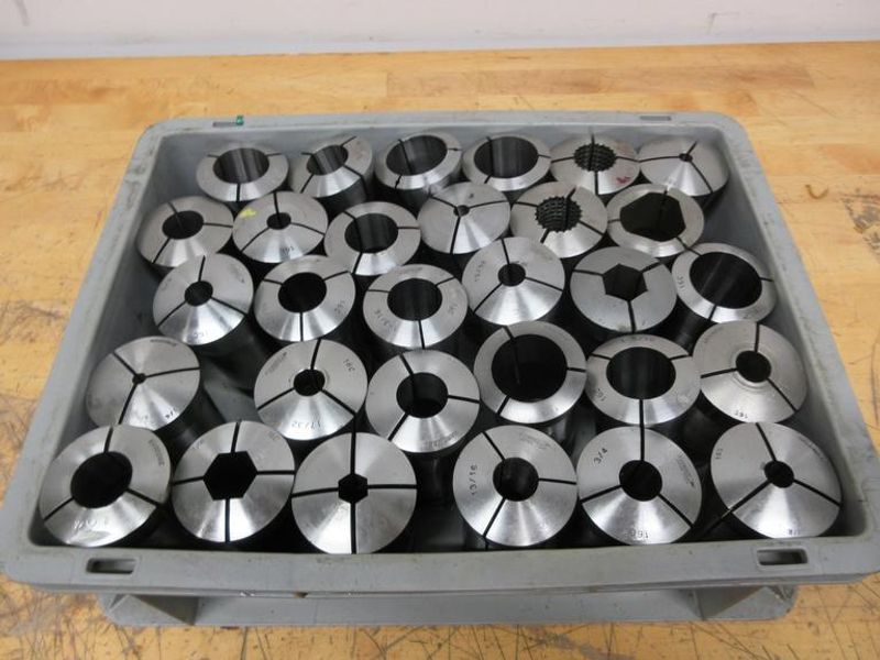 Hardinge & Lyndex 16C Collets (30pcs) Assorted Diameters and Shapes- Auction Item