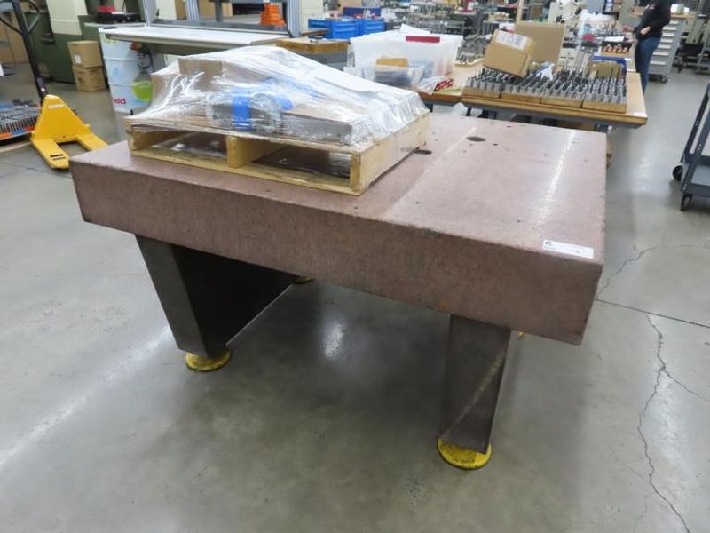 Charmilles Andrew 48"x 60" x 8.5"   Pink Granite Surface Plate - Contents NOT Included- Auction Item