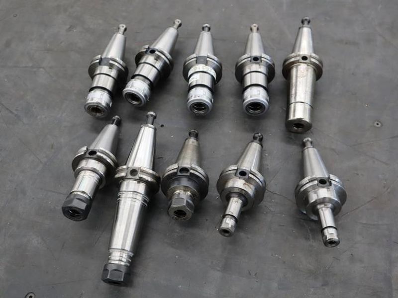 CT40 Taper Tool Holders: (4) Nikken Sk-16B, (1) Nikken SK-15B, (2) SK-6, (3) ER20 Collet Holders- Auction Item