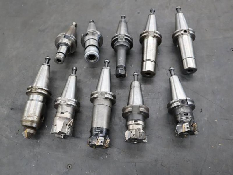 CT40 Taper Tool Holders, Assorted Collet Holders and Insert Milling Cutters- Auction Item