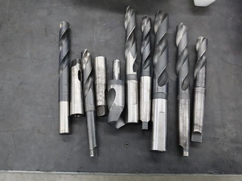 Large Straight Shank and Morse Tpaer Drills, Morse Taper Adapters- Auction Item