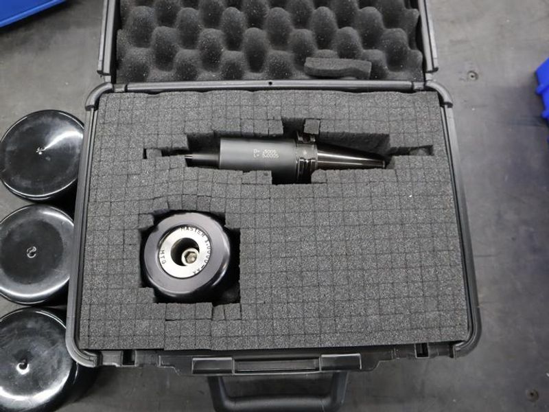 PQi Quality Master Setting Ring Gages, Magnetic Backs, 1" and 1.5" with CT40 Taper .5" Test Holder- Auction Item