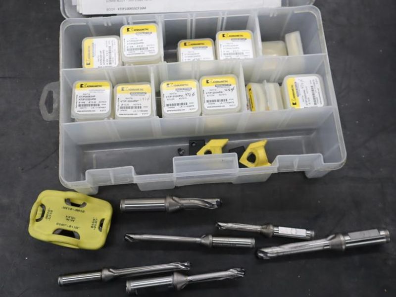 Kennametal Kentip Thru Spindle Coolant Insert Drills with Inserts in Divider Case- Auction Item