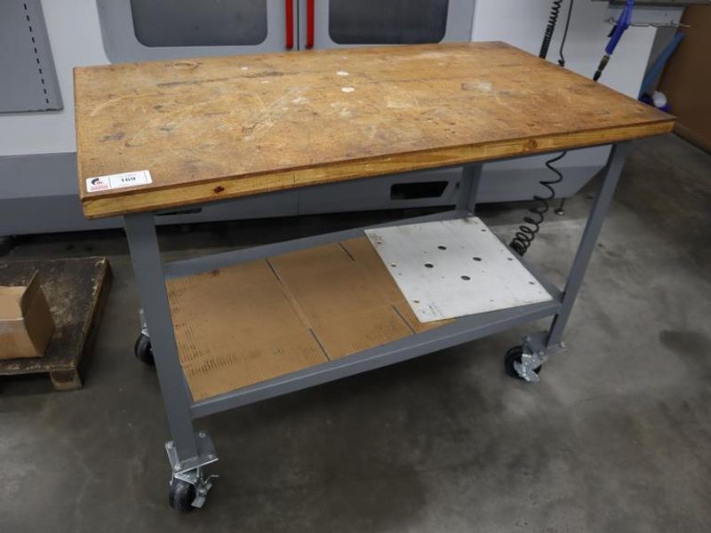 Portable Work Bench on Heavy Duty Casters- Auction Item