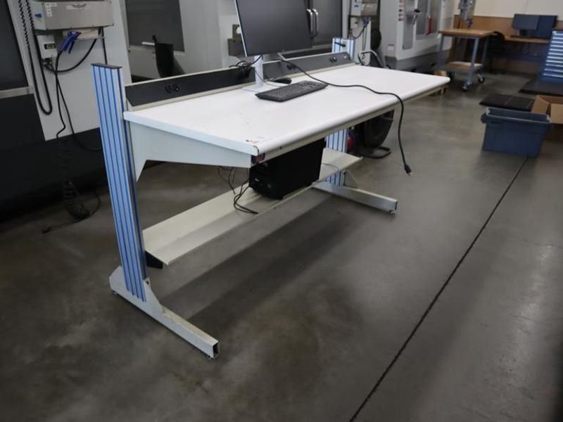 Work Bench with Formica Top, Lower Shelf, 110 Volt Power Strip - CONTENTS NOT INCLUDED- Auction Item