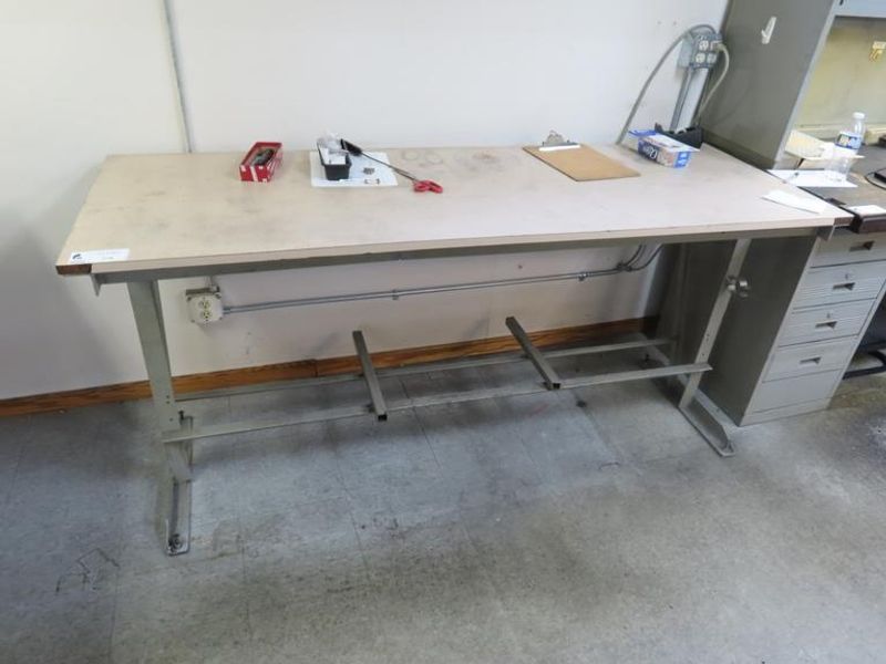 Work Bench w Metal Frame- Auction Item