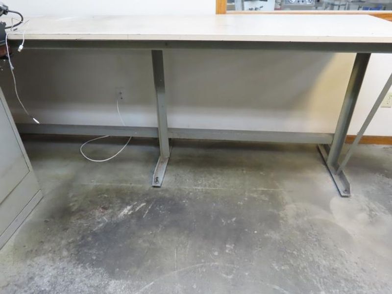 Work Table w Metal Frame w Fly Swatter- Auction Item