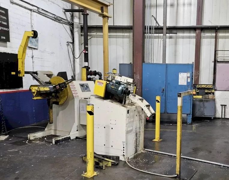 6 inch x 6,000 lbs. Capacity Coe Press Equipment Coil Reel and Coe Powered Straightener For Sale